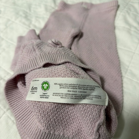 Carter's Lavender Knit Baby Sweater Set - Picture 3 of 3